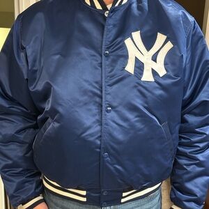 RARE Vintage New York NY Yankees Satin Starter Jacket Diamond Collection Sz XL